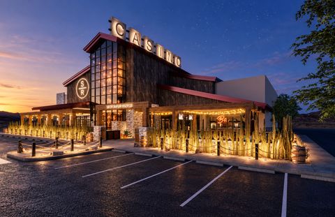Silverton Ranch — casino exterior at dusk (rendering)